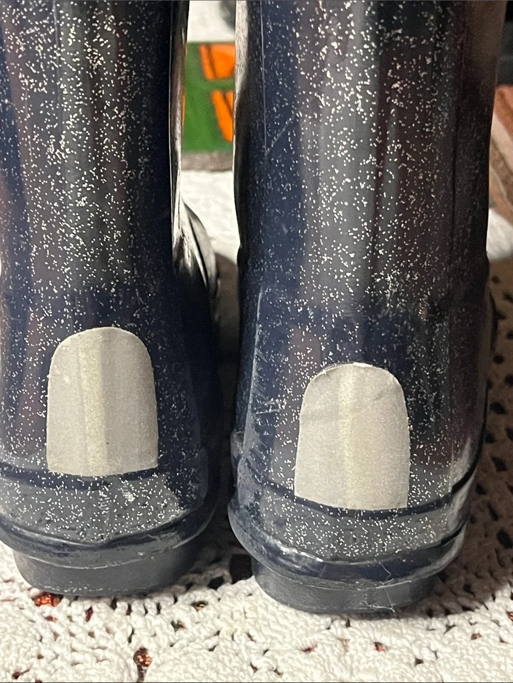 Hunter Blue Neptune  Glitter classicTall Rain Boots US 13 EU32